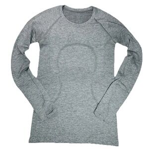 Lululemon Shirt Womens 6 Gray Swiftly Tech Long Sleeve Pullover Athletic Running